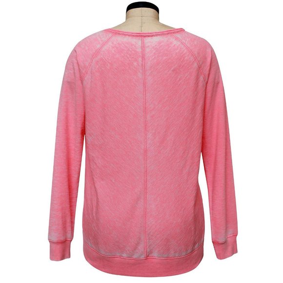 GREEN TEA NWT Women's Mineral Wash Long Sleeve Tee - Picture 2 of 3